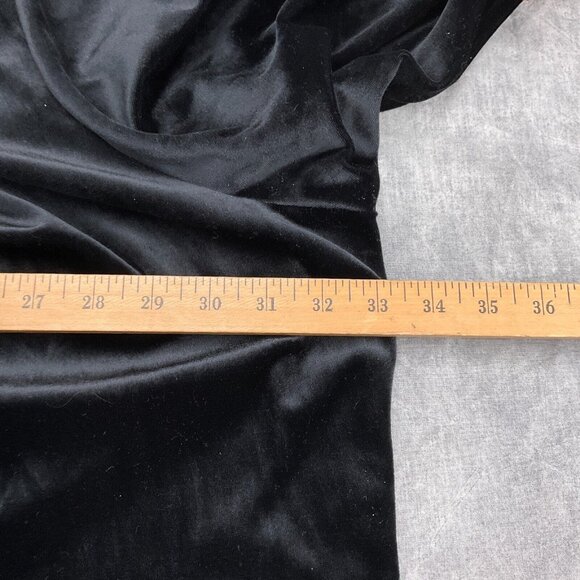 Cinema Exoile Robe Women 3XLarge Black Red Embossed Velour 1/4 Zip Long Soft VTG - Picture 8 of 13